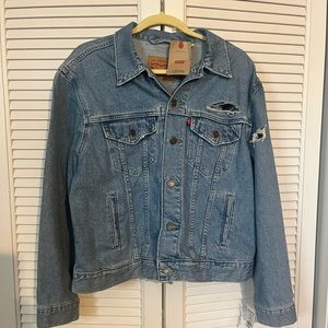 Levi’s EX BOYFRIEND TRUCKER JACKET jean jacket sz XL
